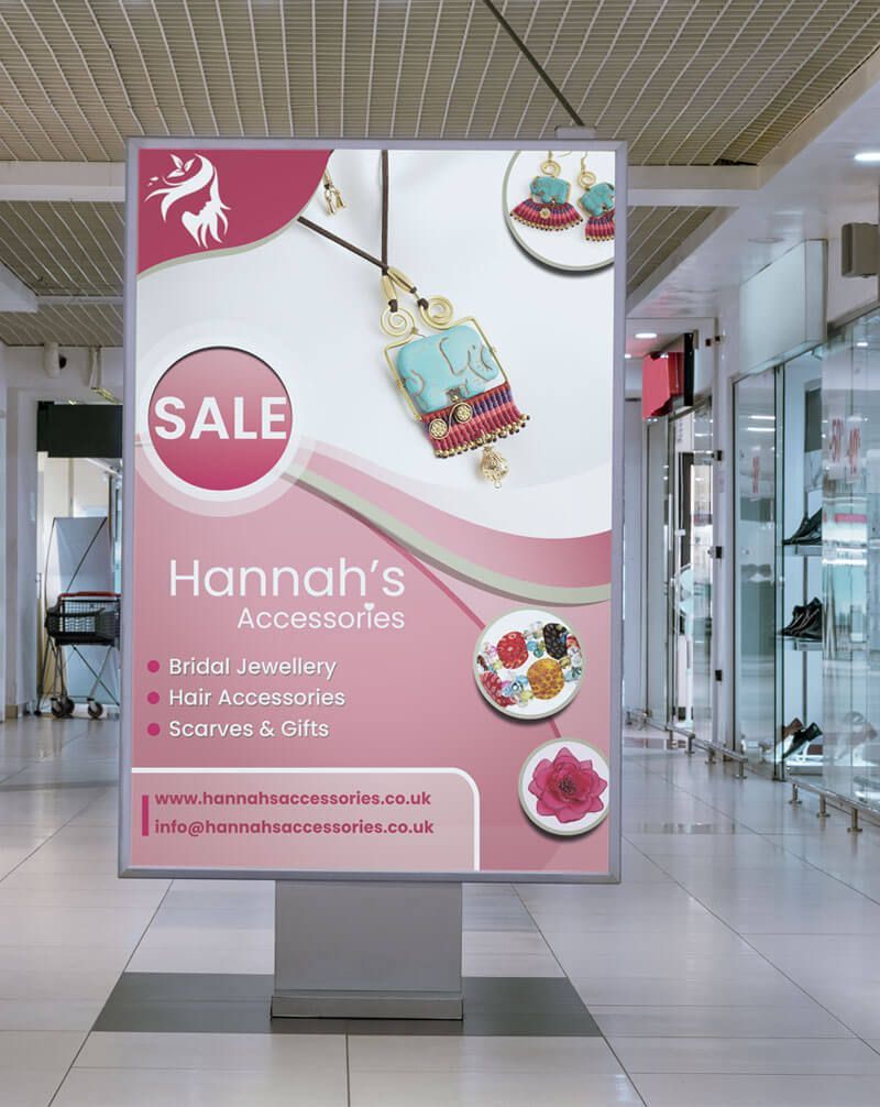 Advertising Poster Design: Hannah's Accessories