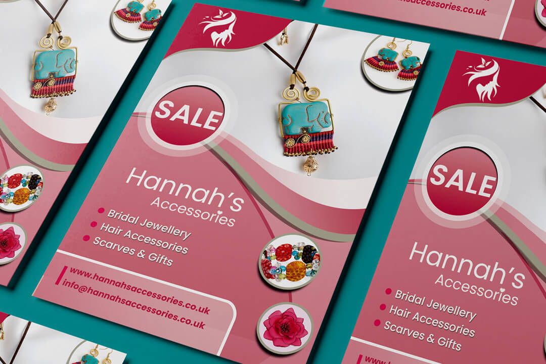 Flyer Design for Hannahs Accessories Stanley County Durham