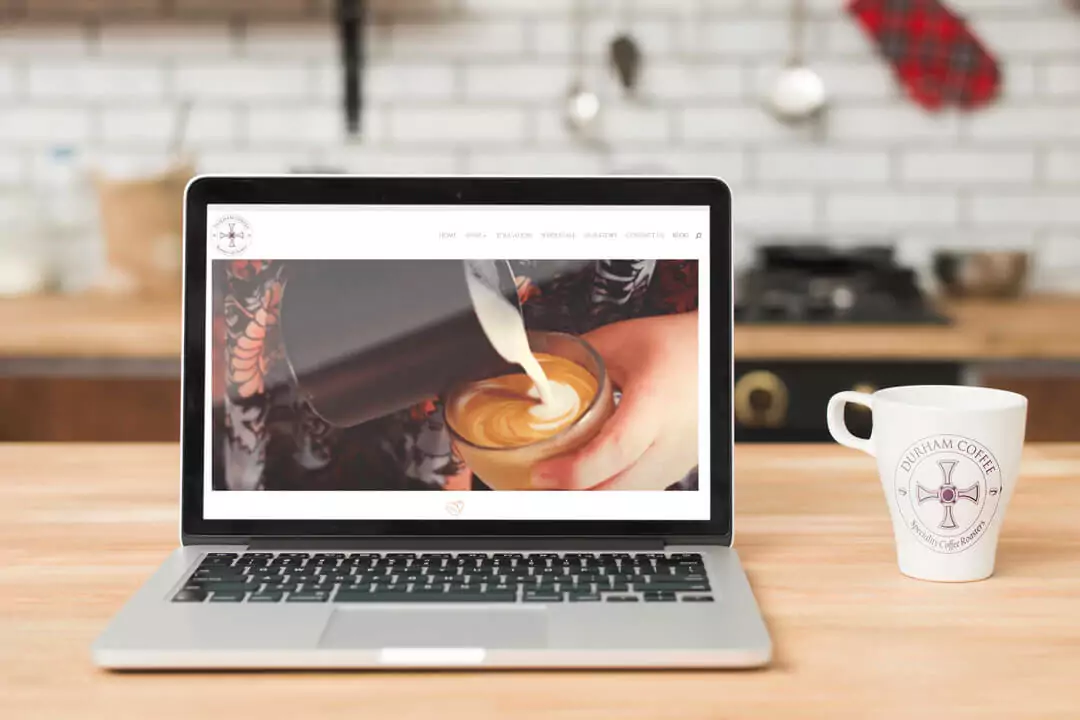e-commerce website design Durham Coffee