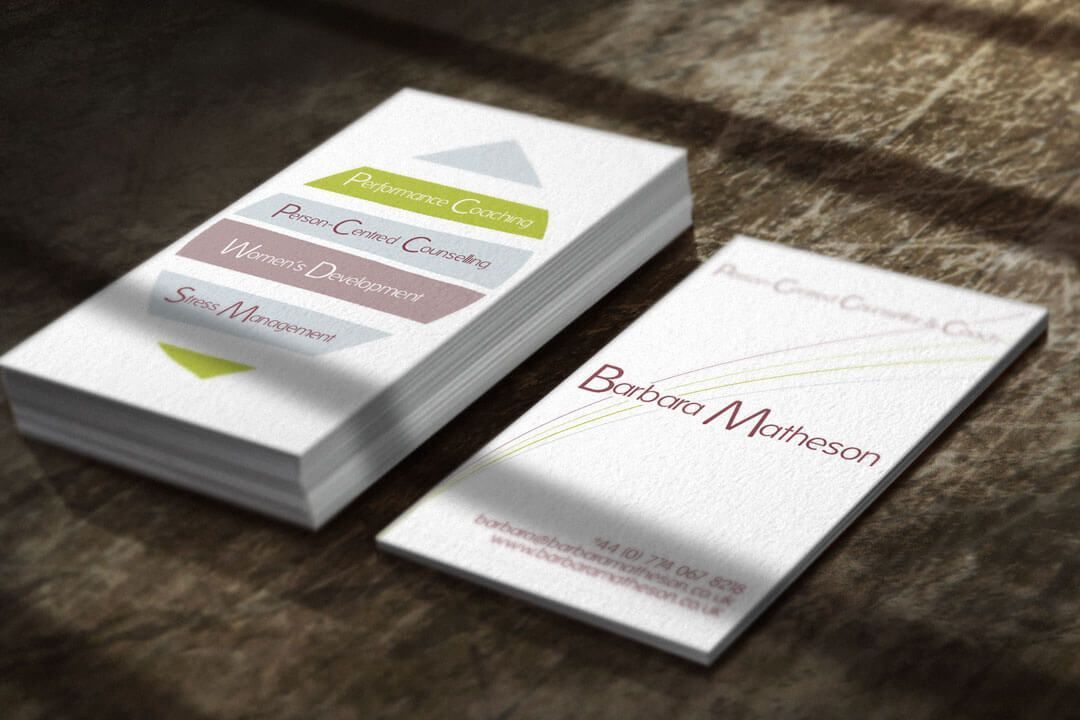 Edinburgh Business Card Design: Barbara Matheson Counselling & Coaching