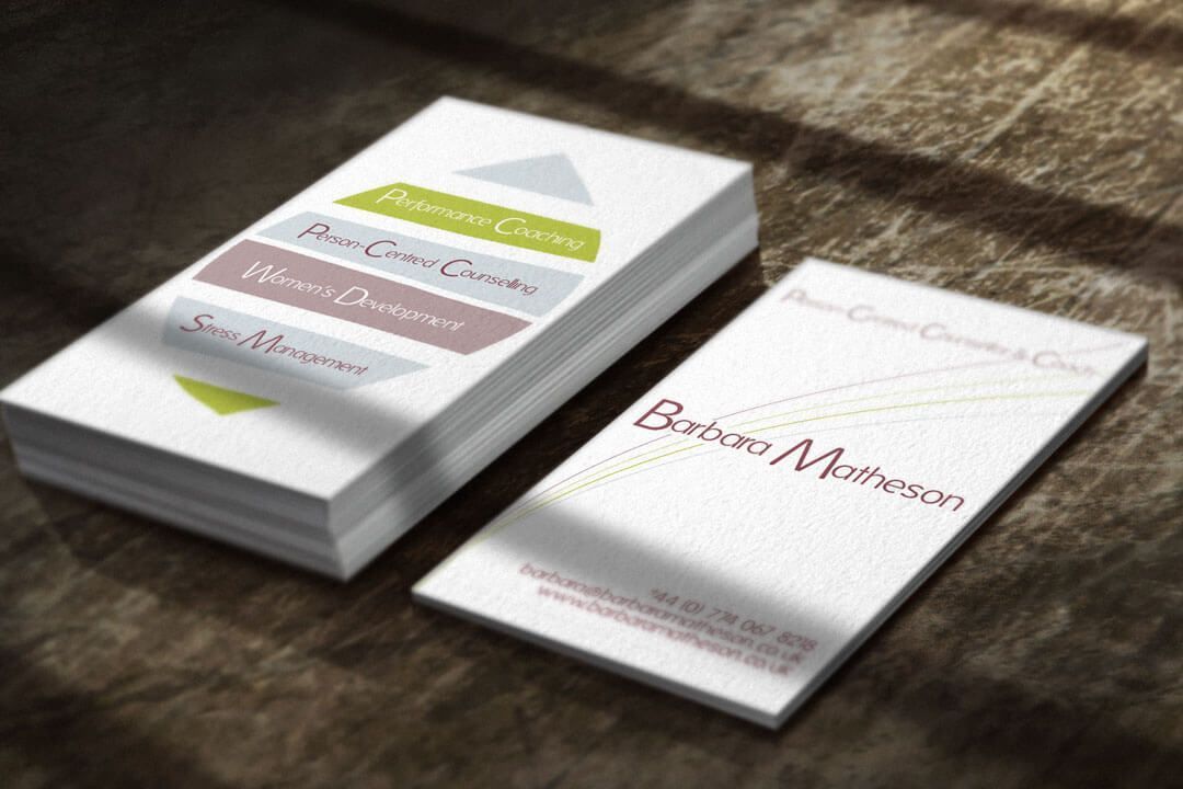 Business Card Design Edinburgh: Barbara Matheson Counselling & Coaching