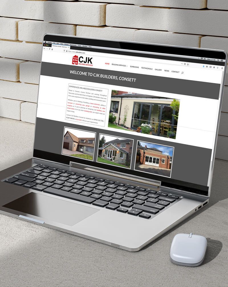 Responsive Website Design: CJK Builders, Consett