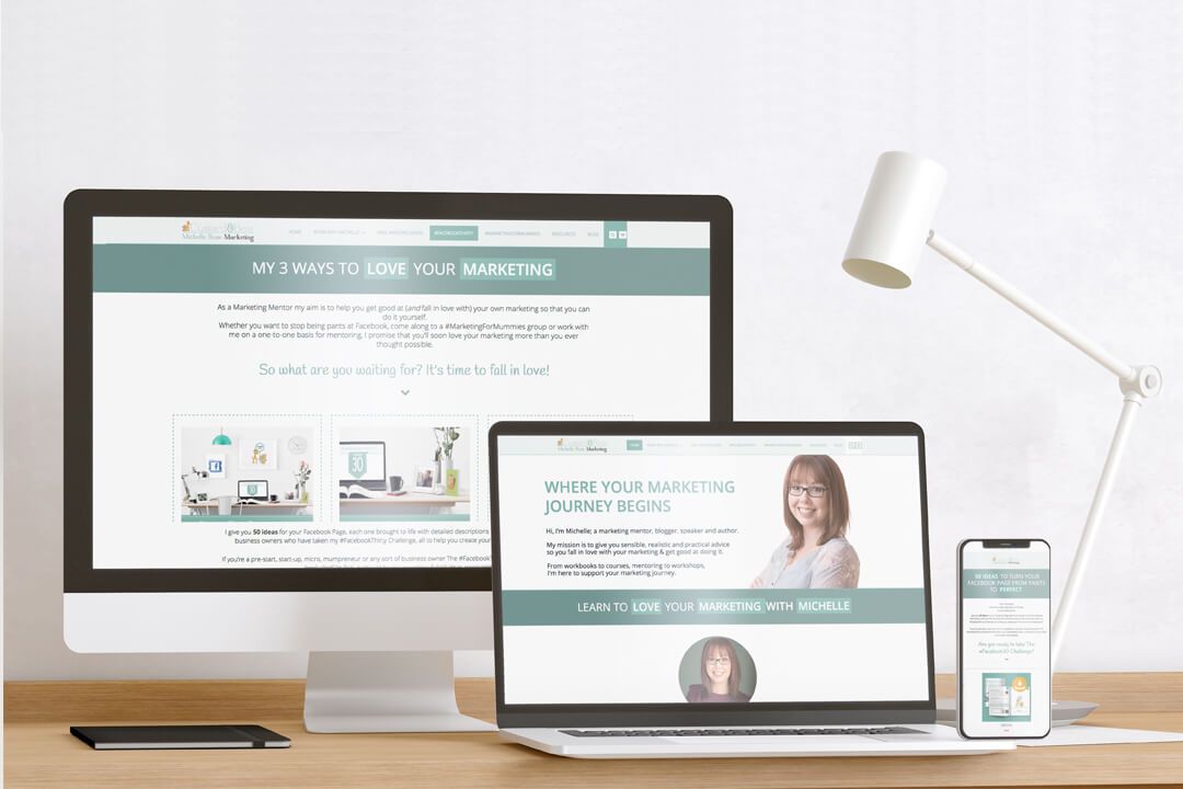 Responsive Website Design: Michelle Rose Marketing Consett