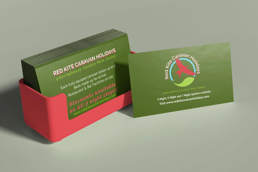 Business Card Design Northumberland: Red Kite Caravan Holidays