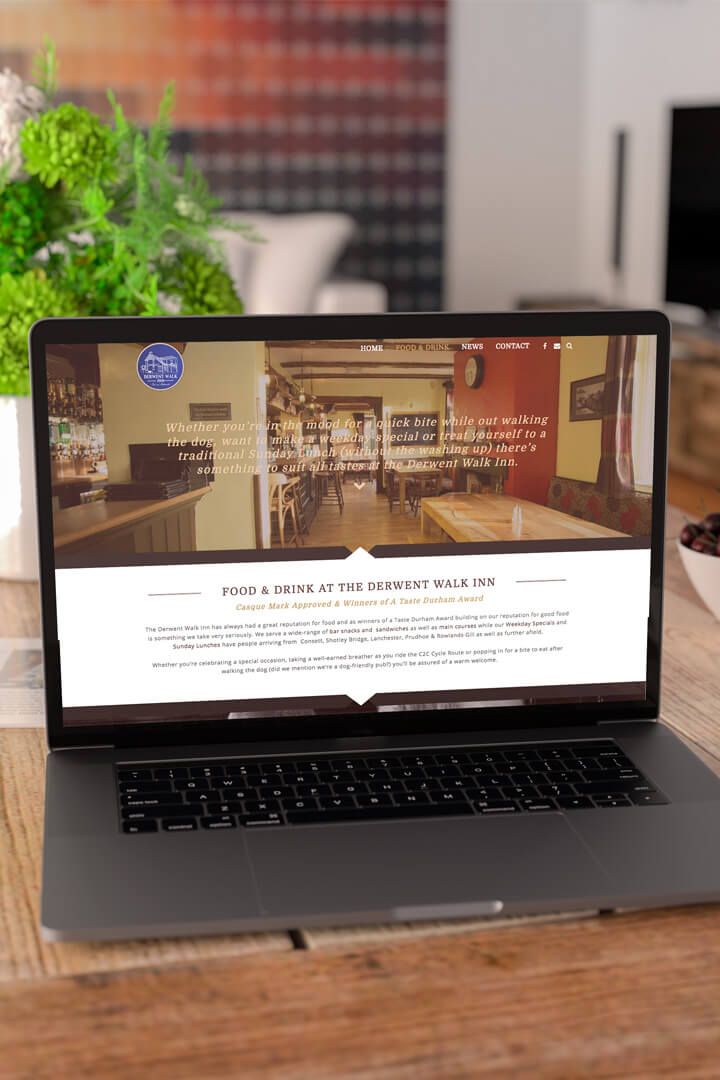 Responsive Website Design: The Derwent Walk Inn, Ebchester