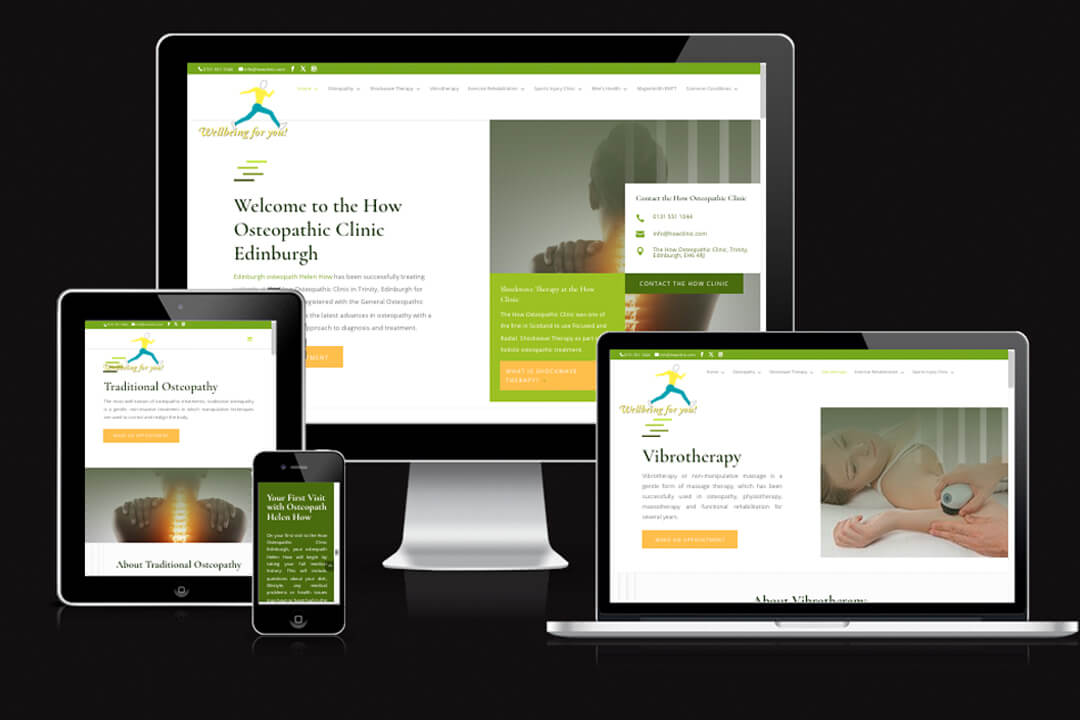 Responsive Website Design & Build: The How Osteopathic Clinic, Edinburgh