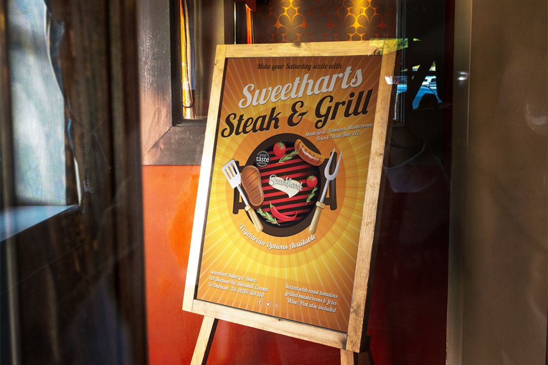 Poster Design: Sweetharts Cafe Blackhill Consett